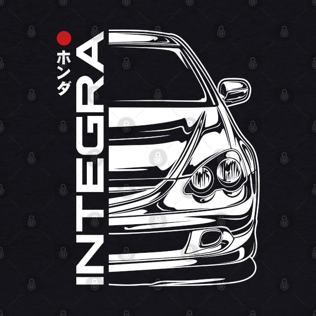 Integra DC5 Type R Front View (White Print) by idrdesign